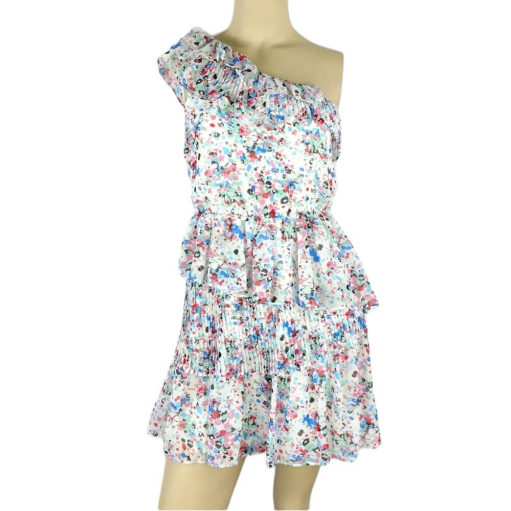 CANDIE'S Ice cream parlour ruffle one shoulder dress Womens Junior Medium